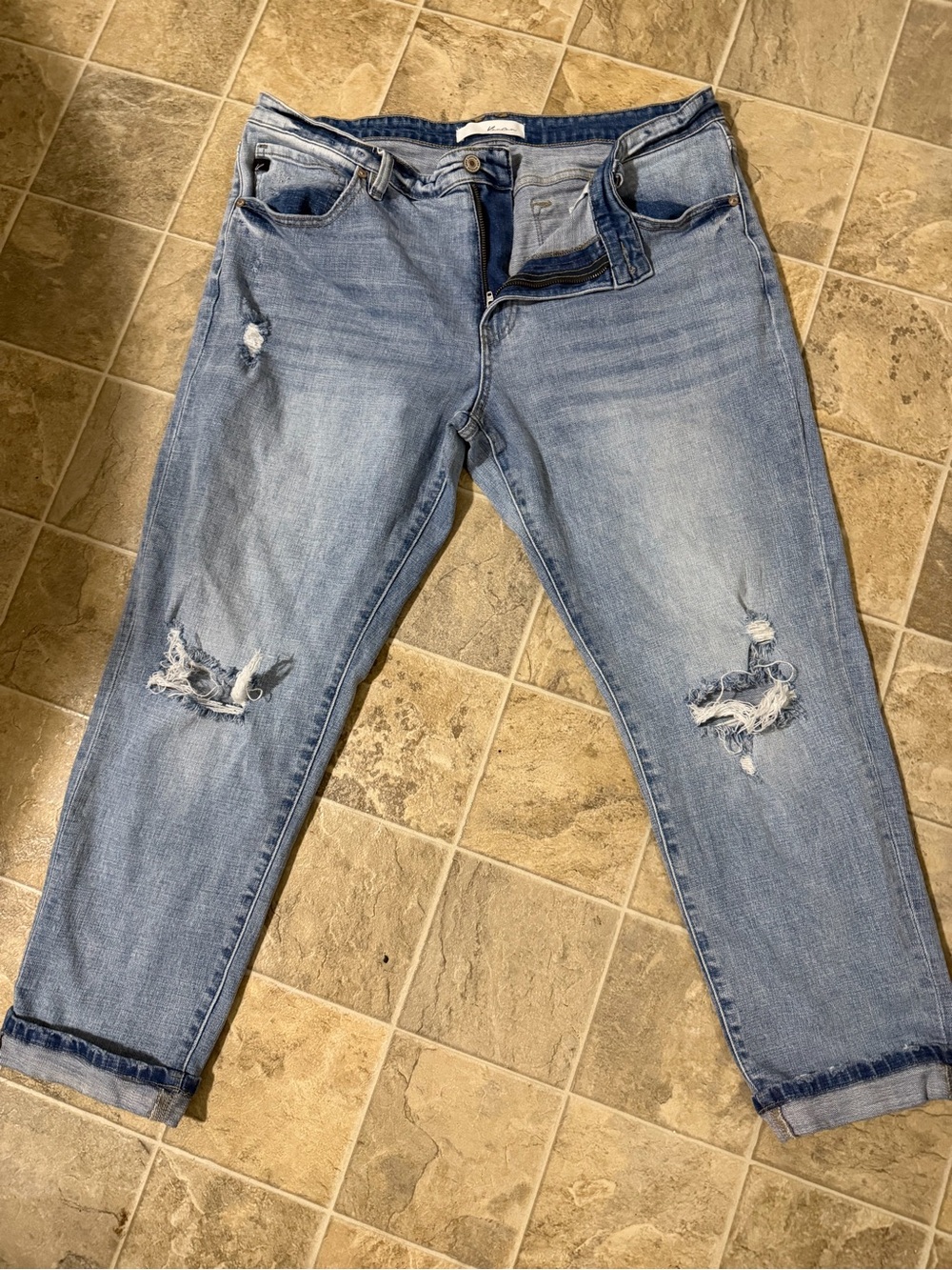 KanCan Light Blue Distressed Boyfriend Jeans